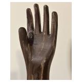 FR - Wooden Hand Sculpture on Square Base