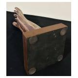 FR - Wooden Hand Sculpture on Square Base