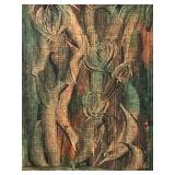 FR - Fred Blumenthal Original Framed Abstract Floral Artwork