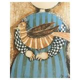 FR - "Child with Bird" Framed Art Print by Graciela Rodo Boulanger