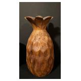 FR - Set of 2 Vintage Acacia Wood Fruit Shaped Decor and Wooden Purse