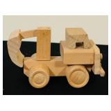 FR - Set of 4 Handcrafted Wooden Toys Including Trucks and Rocking Horses