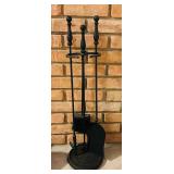 FR - Three-Piece Fireplace Tool Set with Stand