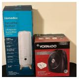 FR - Homedics Ultrasonic Humidifier and Vornado Vortex Heater Set