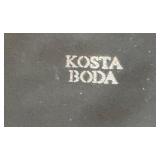 Kosta Boda Glass Vase Indigo Swirl - Swedish Art Glass Vase