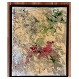 LL - Fred Blumenthal Abstract Oil Painting Fluid Art Framed Wall Art
