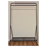 LL - Black Metal Garment Rack with Mesh Shelf