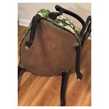 LL - Vintage French Balloon Style Floral Upholstered Armchair