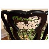 LL - Vintage French Balloon Style Floral Upholstered Armchair