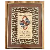 LL - Graciela Rodo Boulanger Signed Lithograph Playing Card Art Cologne 1975 Framed