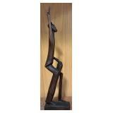 LL - Set of 3 Wooden Nias Adu Zaria Tribal Art Sculptures from Indonesia