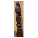 LL - Set of 3 Wooden Nias Adu Zaria Tribal Art Sculptures from Indonesia