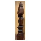 LL - Set of 3 Wooden Nias Adu Zaria Tribal Art Sculptures from Indonesia