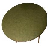 LL-FR - Vintage Cosco Green Folding Card Table Set with 4 Chairs