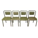 LL-FR - Vintage Cosco Green Folding Card Table Set with 4 Chairs