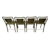 LL-FR - Vintage Cosco Green Folding Card Table Set with 4 Chairs