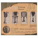 LL-FR - Vintage Cosco Green Folding Card Table Set with 4 Chairs