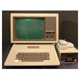 LL-FR - Vintage Apple II Plus Computer System with Disk Drive, Monitor, Accessories, and Vintage Games