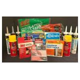 LL-S - Collection of Weatherproofing Supplies and Caulking Materials