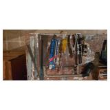 LL-S - Wood Workbench with Assorted Hand Tools and Accessories
