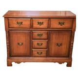 LL-S - Vintage Maple Buffet Cabinet with 4 Drawers and 2 Cabinets