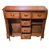 LL-S - Vintage Maple Buffet Cabinet with 4 Drawers and 2 Cabinets
