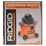 LL-S - RIDGID 9-Gallon Wet/Dry Shop Vacuum WD09700 with Accessories and Box