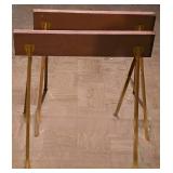 LL-S - Pair of Stationary Sawhorses with Wood Tops