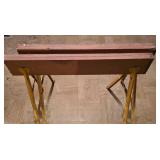 LL-S - Pair of Stationary Sawhorses with Wood Tops