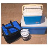 LL-S - Lot of 4 Coolers: Large, Pepsi, Soft-Side, and Gott Water Jug