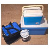 LL-S - Lot of 4 Coolers: Large, Pepsi, Soft-Side, and Gott Water Jug