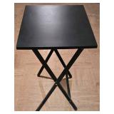 LL-S - Set of 4 Scheibe Black Folding TV Trays with Stand