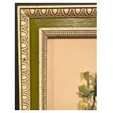 LL-FR - Vintage Hand-Colored Aquatint Print Eiffel Tower Paris Signed Gabrielle Ardant