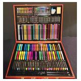 LL-FR - Complete Art Set in Wooden Case with Pastels, Pencils, Markers, and More