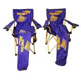 LL-FR - Pair of Minnesota Vikings Folding Camp Chairs with Carry Bags