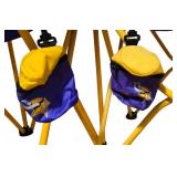 LL-FR - Pair of Minnesota Vikings Folding Camp Chairs with Carry Bags