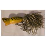 LL-FR - Lot of 3 Vintage Fishing Lures - Lunkerhunt 2.25in, Jitterbug, Hula Popper 4in