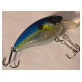 LL-FR - Lot of 3 Vintage Fishing Lures - Lunkerhunt 2.25in, Jitterbug, Hula Popper 4in