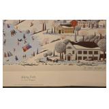 LL-FR - Nobuo Watanabe Skating Party Signed Poster Unframed