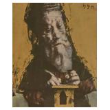 LL-FR - Framed Rabbi Print by Jack Levine