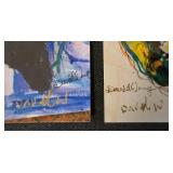 LL-FR - Set of 4 David PH Wong Matted Art Prints and 2 Art Photos