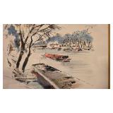 LL-FR - John Haymson "On the Seine, Paris" Unframed Print