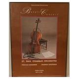 LL-FR - Framed 1983 St. Paul Chamber Orchestra Benefit Concert Poster Signed