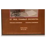 LL-FR - Framed 1983 St. Paul Chamber Orchestra Benefit Concert Poster Signed
