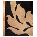 DR - Horizon Rugs Area Rug Black and Beige Floral Pattern