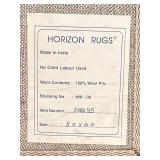 DR - Horizon Rugs Area Rug Black and Beige Floral Pattern