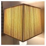 MB - Vintage Lucite Floor Lamp Table with Cubist Base