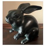 MB - Pair of Cast Iron Bunny Sculptures