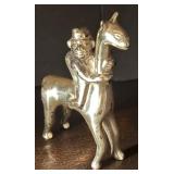 MB - Set of 2 Vintage Alva Studios Metal Figurines including Vintage Alva Studios Metal Inco Man on Llama Figurine