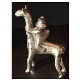 MB - Set of 2 Vintage Alva Studios Metal Figurines including Vintage Alva Studios Metal Inco Man on Llama Figurine